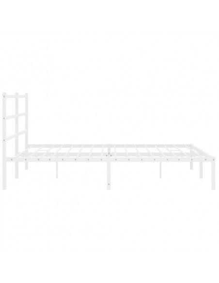 Giroletto con Testiera Metallo Bianco 183x213 cm