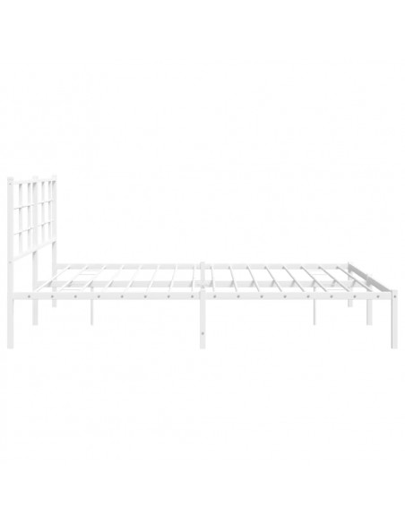 Giroletto con Testiera Metallo Bianco 183x213 cm