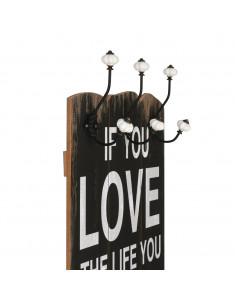 Appendiabiti da Parete con 6 Ganci LOVE LIVE 120x40 cm 2