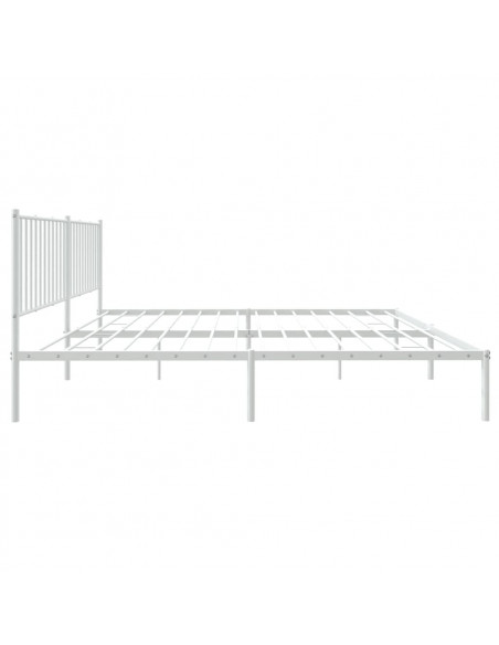 Giroletto con Testiera Metallo Bianco 183x213 cm
