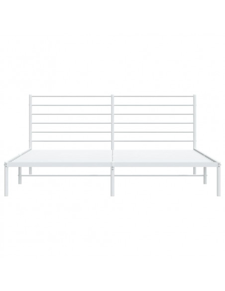 Giroletto con Testiera Metallo Bianco 183x213 cm