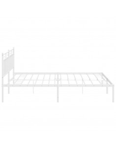Giroletto con Testiera Metallo Bianco 193x203 cm