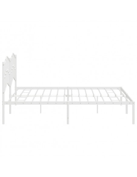 Giroletto con Testiera Metallo Bianco 193x203 cm
