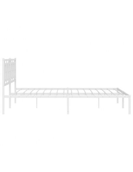 Giroletto con Testiera Metallo Bianco 193x203 cm