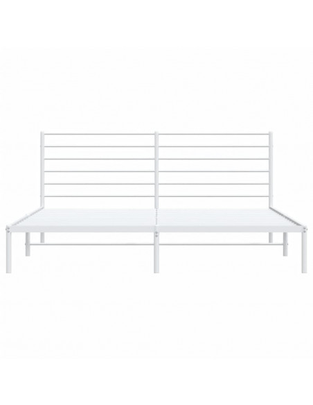 Giroletto con Testiera Metallo Bianco 193x203 cm