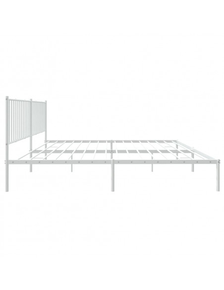 Giroletto con Testiera Metallo Bianco 193x203 cm