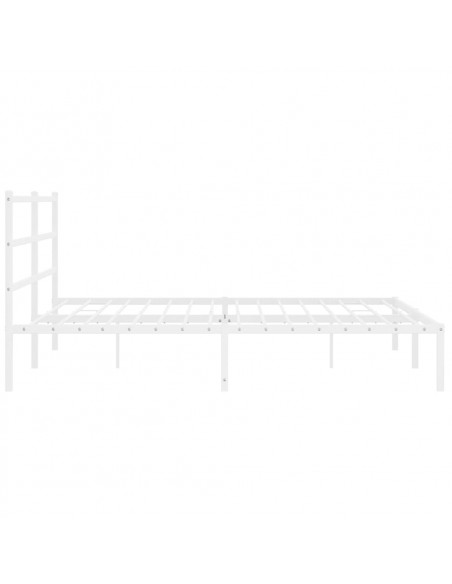 Giroletto con Testiera Metallo Bianco 200x200 cm