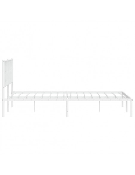 Giroletto con Testiera Metallo Bianco 200x200 cm