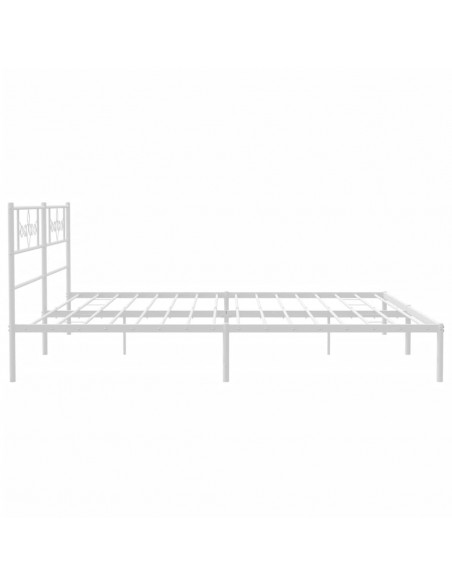 Giroletto con Testiera Metallo Bianco 200x200 cm