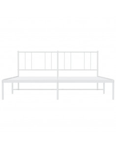 Giroletto con Testiera Metallo Bianco 200x200 cm