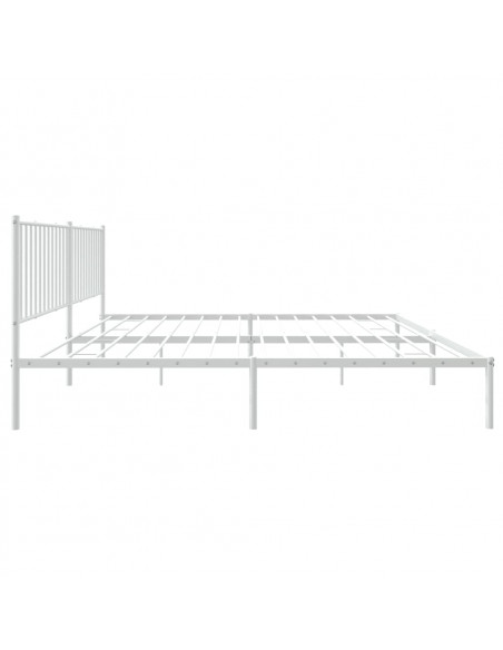Giroletto con Testiera Metallo Bianco 200x200 cm