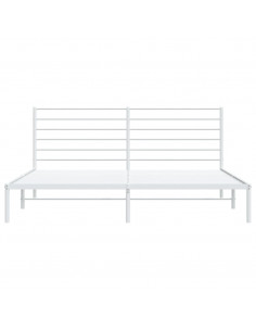 Giroletto con Testiera Metallo Bianco 200x200 cm