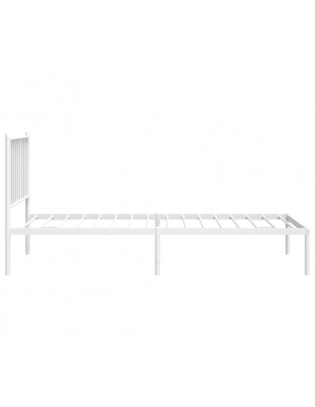 Giroletto con Testiera Metallo Bianco 75x190 cm