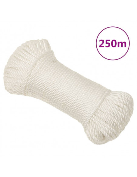 Corda da Lavoro Bianca 6 mm 250 m in Polipropilene