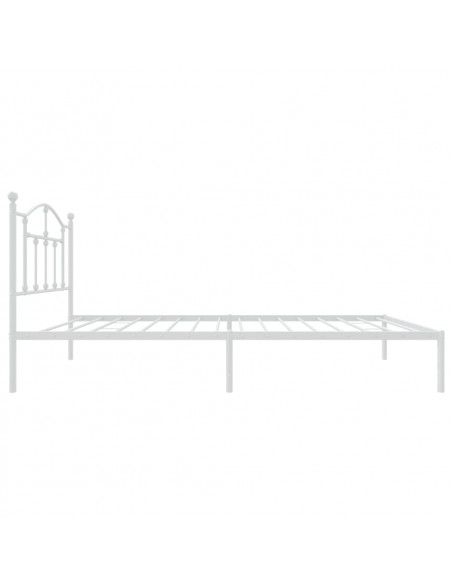 Giroletto con Testiera Metallo Bianco 80x200 cm