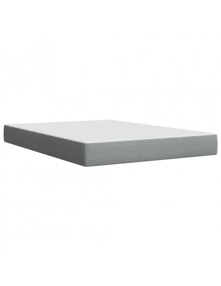 Giroletto a Molle con Materasso Grigio Chiaro 140x200cm Tessuto