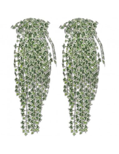 Foglie Artificiali di Edera 4 pz Variegata 90 cm