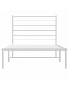 Giroletto con Testiera Metallo Bianco 80x200 cm