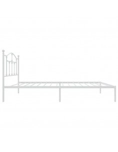 Giroletto con Testiera Metallo Bianco 90x190 cm
