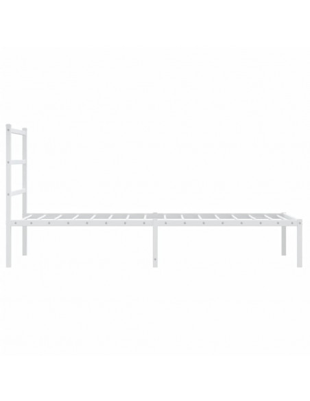Giroletto con Testiera Metallo Bianco 90x200 cm