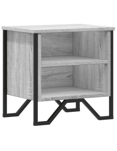 Comodino Grigio Sonoma 40x30x40 cm in Truciolato