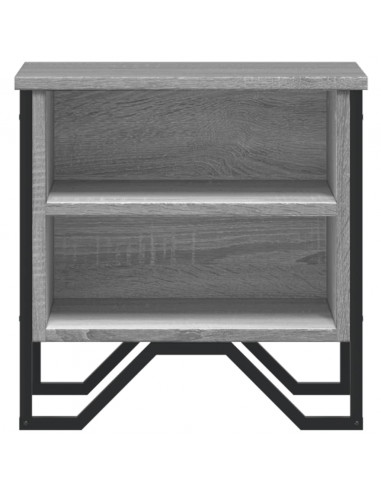 Comodino Grigio Sonoma 40x30x40 cm in Truciolato