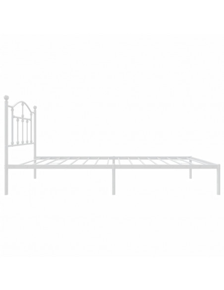 Giroletto con Testiera Metallo Bianco 90x200 cm