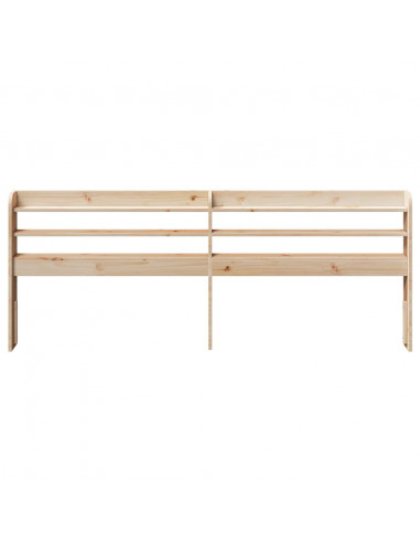 Testiera con Ripiani 200 cm in Legno Massello di Pino