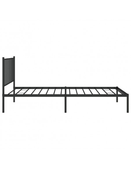 Giroletto con Testiera Metallo Nero 100x200 cm