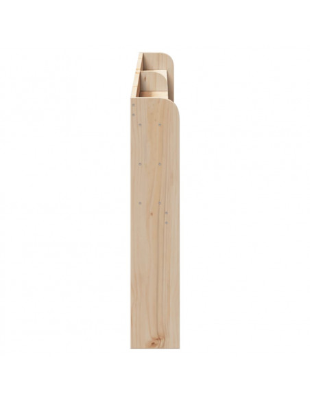 Testiera con Ripiani 200 cm in Legno Massello di Pino