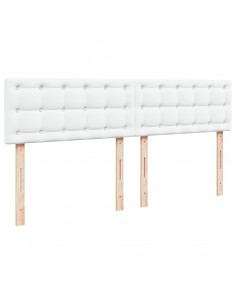 Giroletto a Molle con Materasso Bianco 200x200cm in Similpelle 2