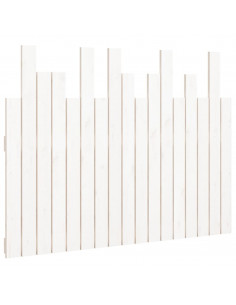 Testiera da Parete Bianca 108x3x80 cm in Legno Massello di Pino 2