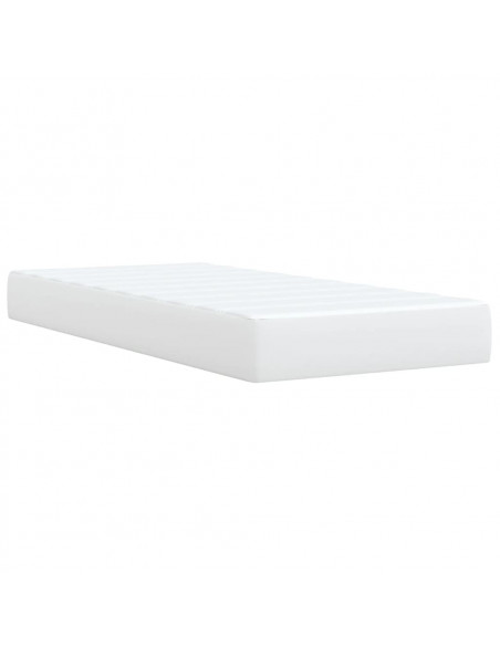 Giroletto a Molle con Materasso Bianco 90x200 cm in Similpelle
