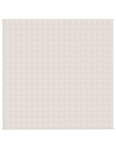 Coperta Ponderata Crema Chiaro 200x200 cm 13 kg Tessuto