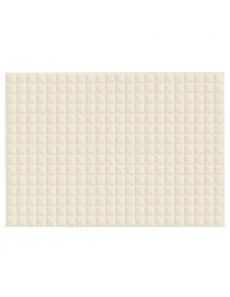 Coperta Ponderata Crema Chiaro 155x220 cm 11 kg Tessuto