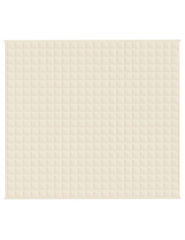Coperta Ponderata Crema Chiaro 200x225 cm 13 kg Tessuto