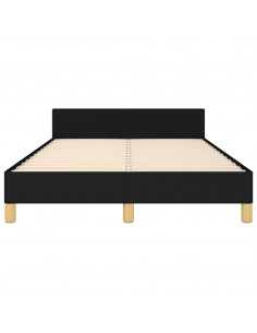 Giroletto con Testiera Nero 120x190 cm in Tessuto