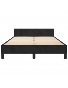 Giroletto con Testiera Nero 120x190 cm in Velluto