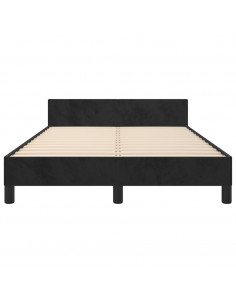 Giroletto con Testiera Nero 120x190 cm in Velluto