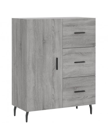 Credenza Grigio Sonoma 69,5x34x180 cm in Legno Multistrato