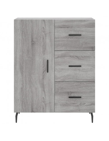 Credenza Grigio Sonoma 69,5x34x180 cm in Legno Multistrato