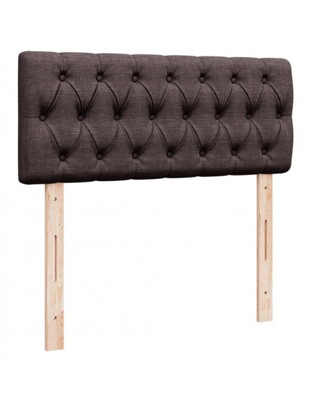 Giroletto a Molle con Materasso Marrone Scuro 120x190cm Tessuto