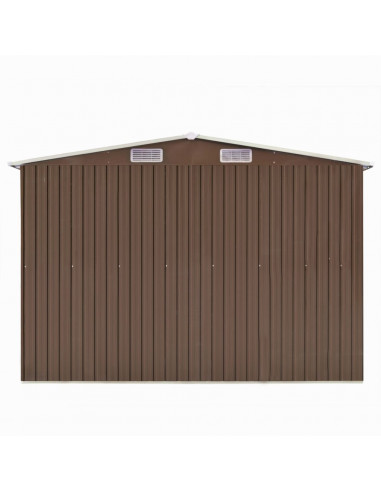Casetta da Giardino 257x489x181 cm in Metallo Marrone