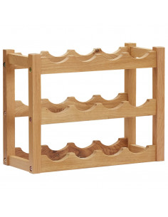 Cantinetta per 12 Bottiglie 47x21x36 cm in Legno Massello di Rovere 2