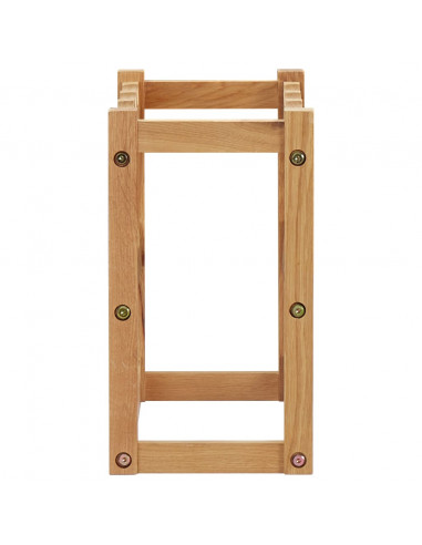 Cantinetta per 12 Bottiglie 47x21x36 cm in Legno Massello di Rovere