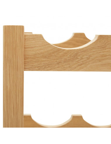 Cantinetta per 12 Bottiglie 47x21x36 cm in Legno Massello di Rovere