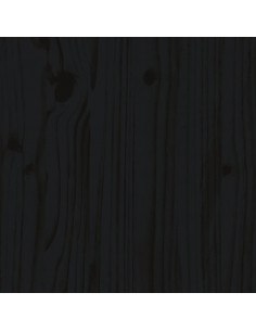 Giroletto con Testiera Nero 200x200 cm in Legno Massello