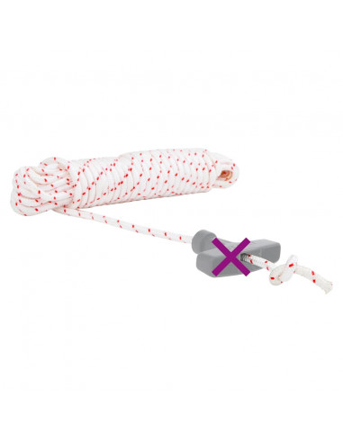 Fune di Avviamento a Strappo Bianco e Rosso Ø6 mm 10 m in Nylon