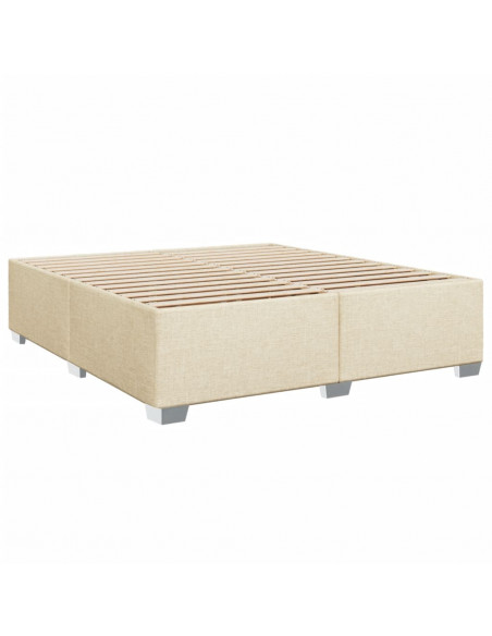 Giroletto a Molle con Materasso Crema 180x200 cm in Tessuto