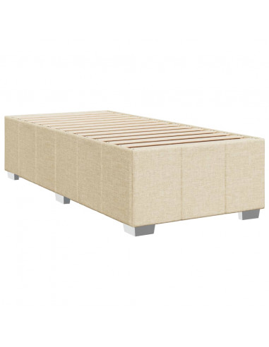 Giroletto a Molle con Materasso Crema 90x190 cm in Tessuto